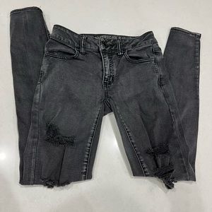 American Eagle black super stretch jeans